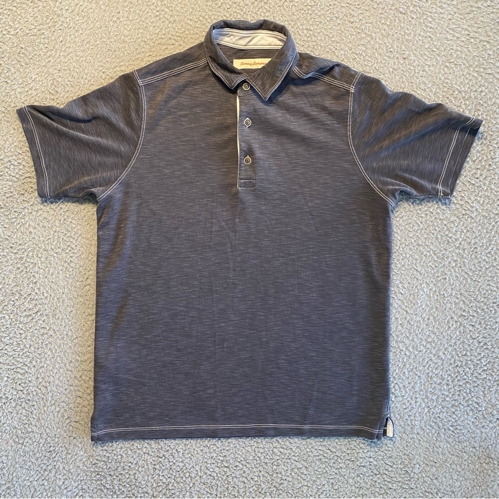 Tommy Bahama Gray Short Sleeve Shirt Modal Polo Men’s Size Small